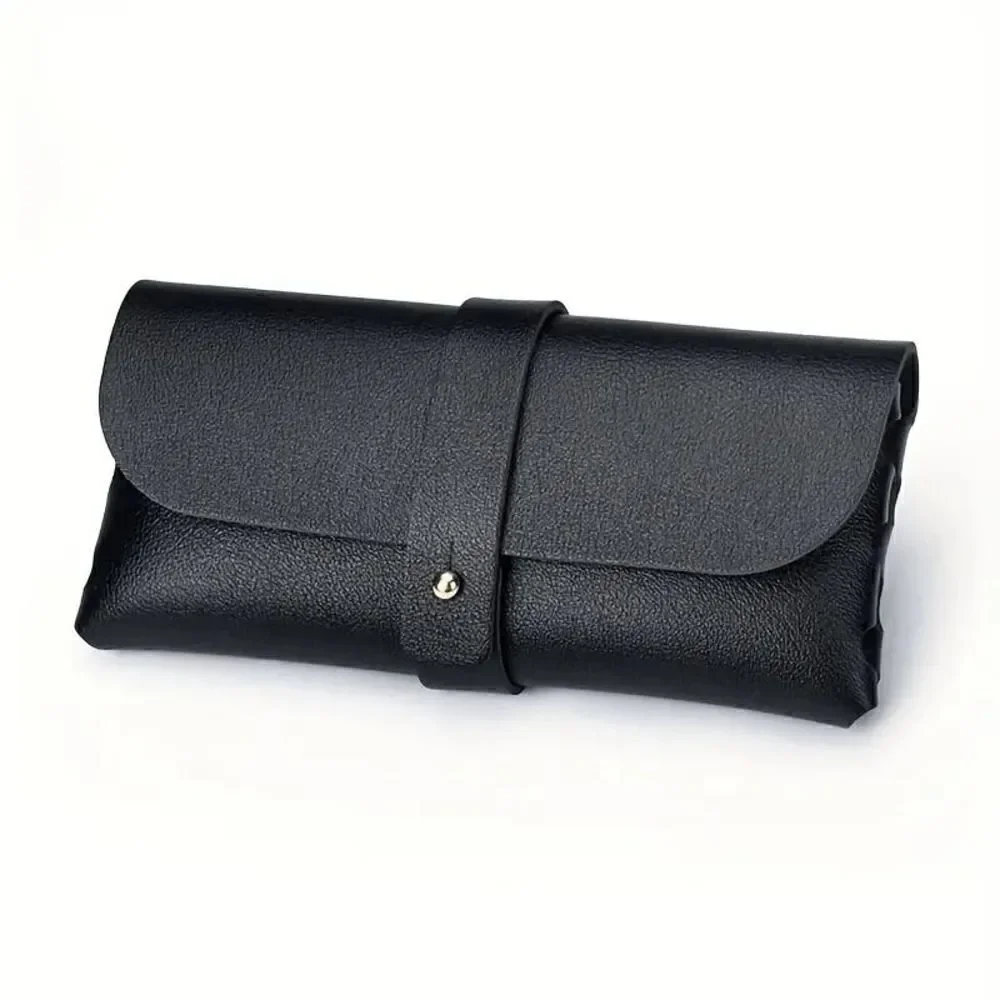 Eyeglass Eyewear Handmade Black Leather Case